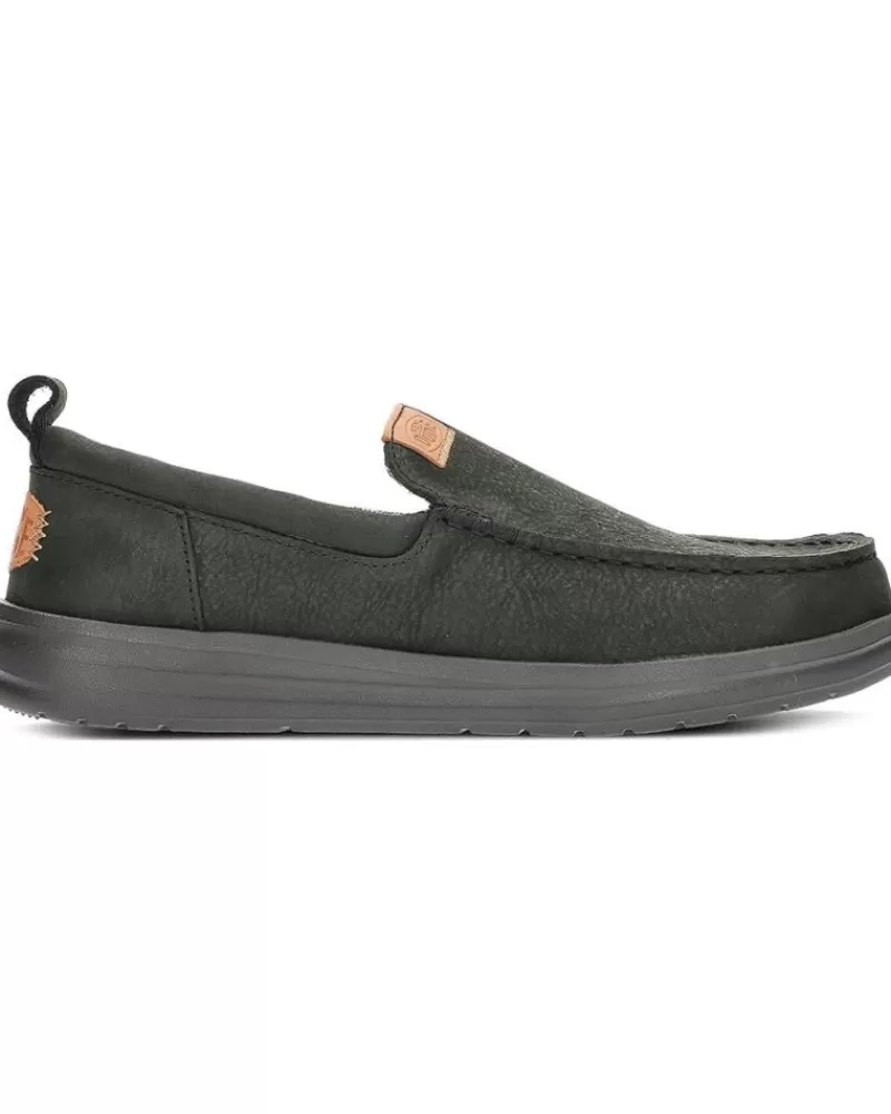 Man HEY DUDE Man Mocasines Mocasin Dude Wally Grip Moc Craft Leather Black
