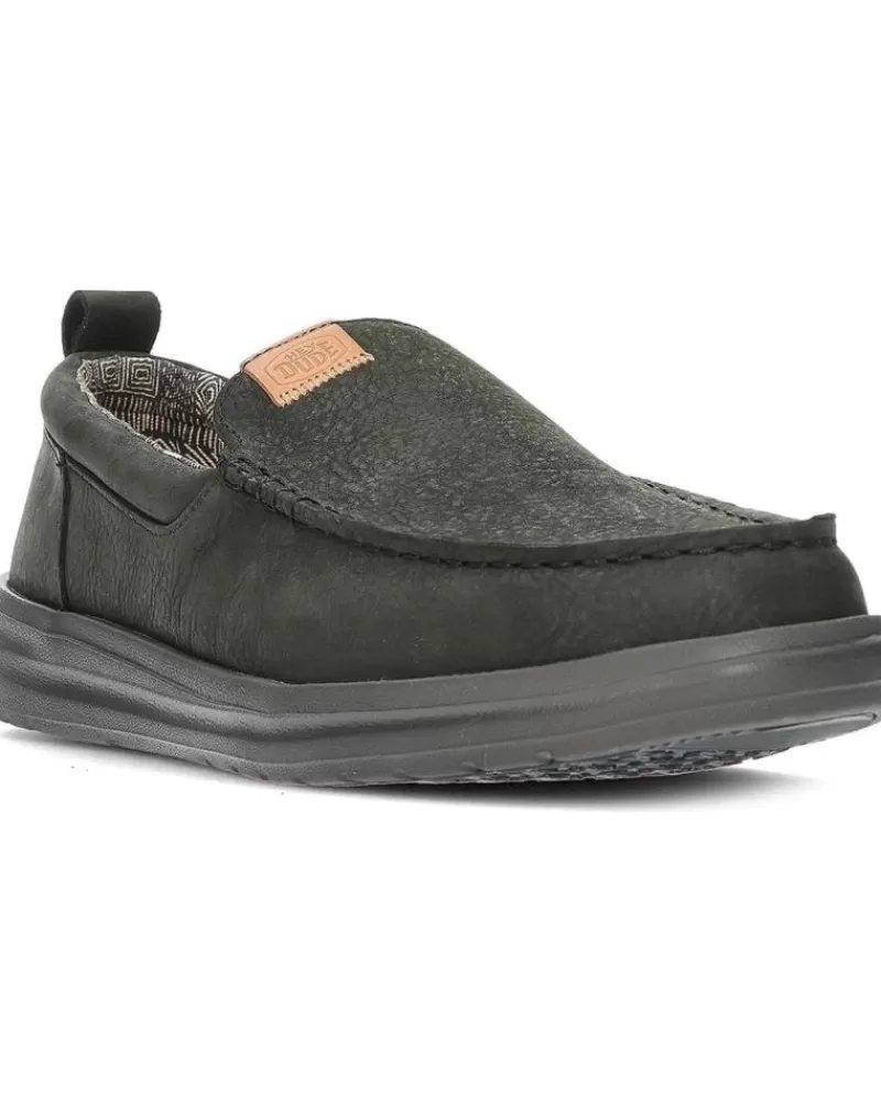 Man HEY DUDE Man Mocasines Mocasin Dude Wally Grip Moc Craft Leather Black