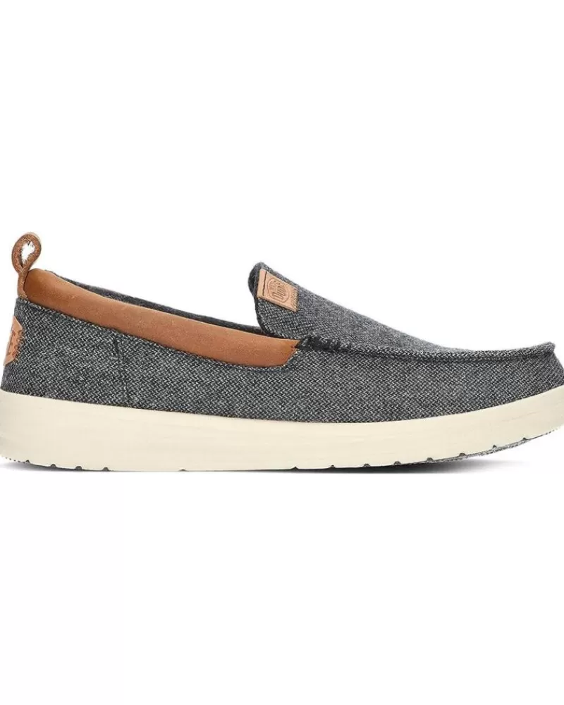 Man HEY DUDE Man Mocasines Mocasines Dude Wally Grip Moc Wool Charcoal