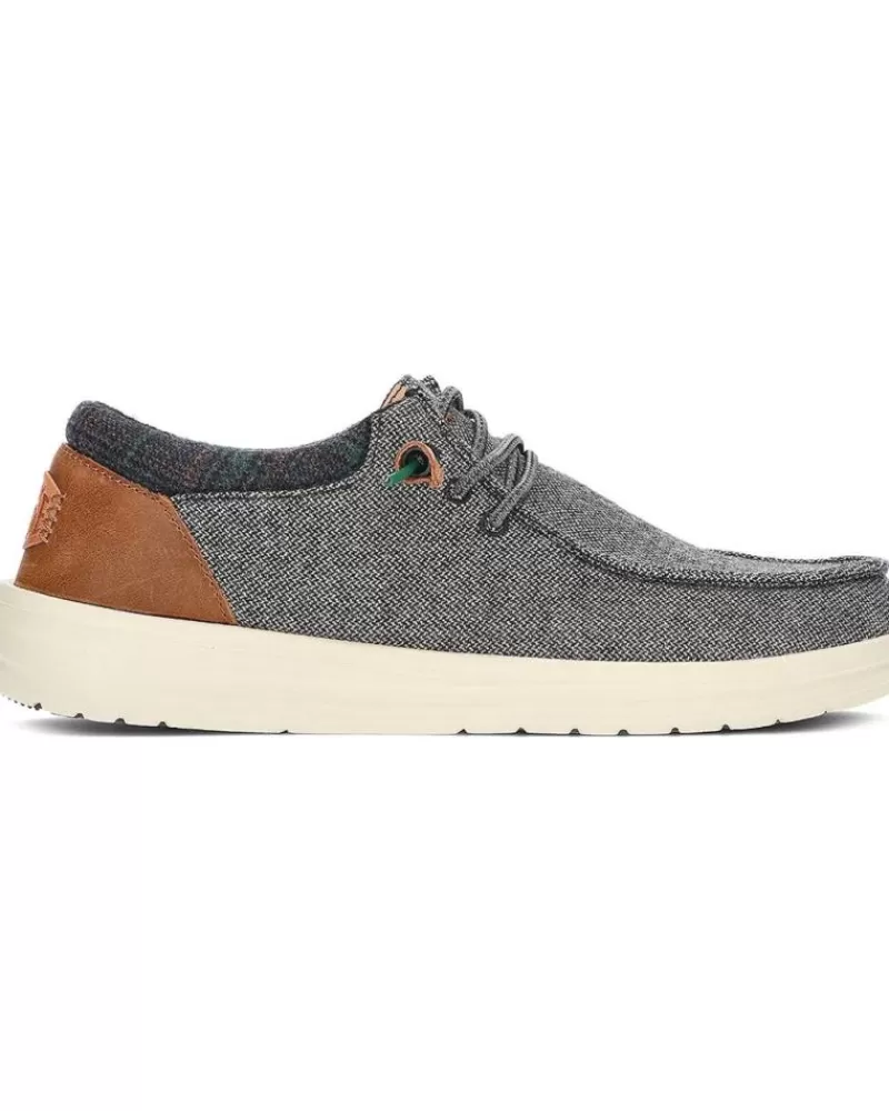 Man HEY DUDE Man Mocasines Mocasines Dude Wally Grip Wool Charcoal
