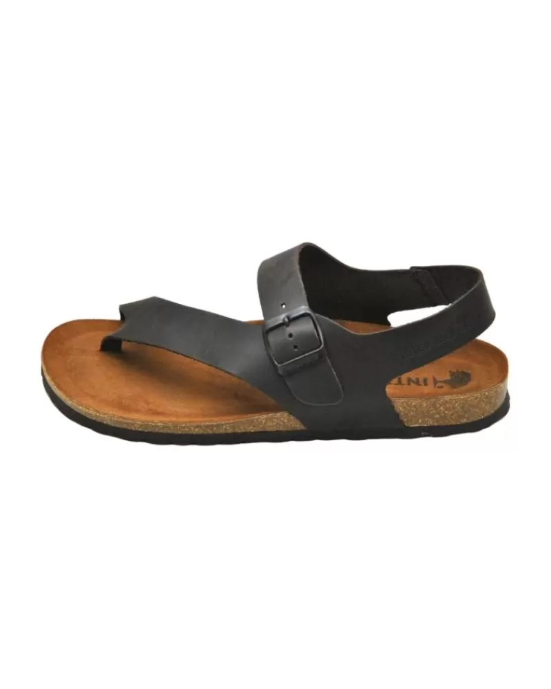 Man INTERBIOS Man Sandals Inter-Bios 9512 Sandalia Dedo Piel Bio Hombre Moka