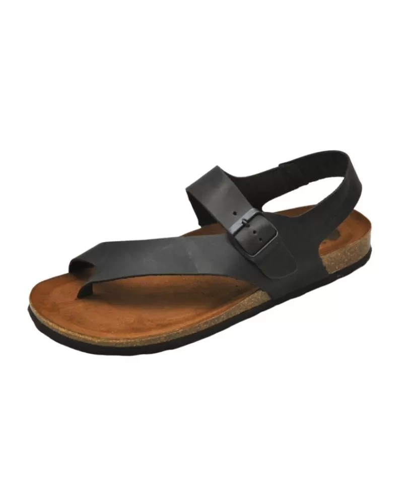 Man INTERBIOS Man Sandals Inter-Bios 9512 Sandalia Dedo Piel Bio Hombre Moka