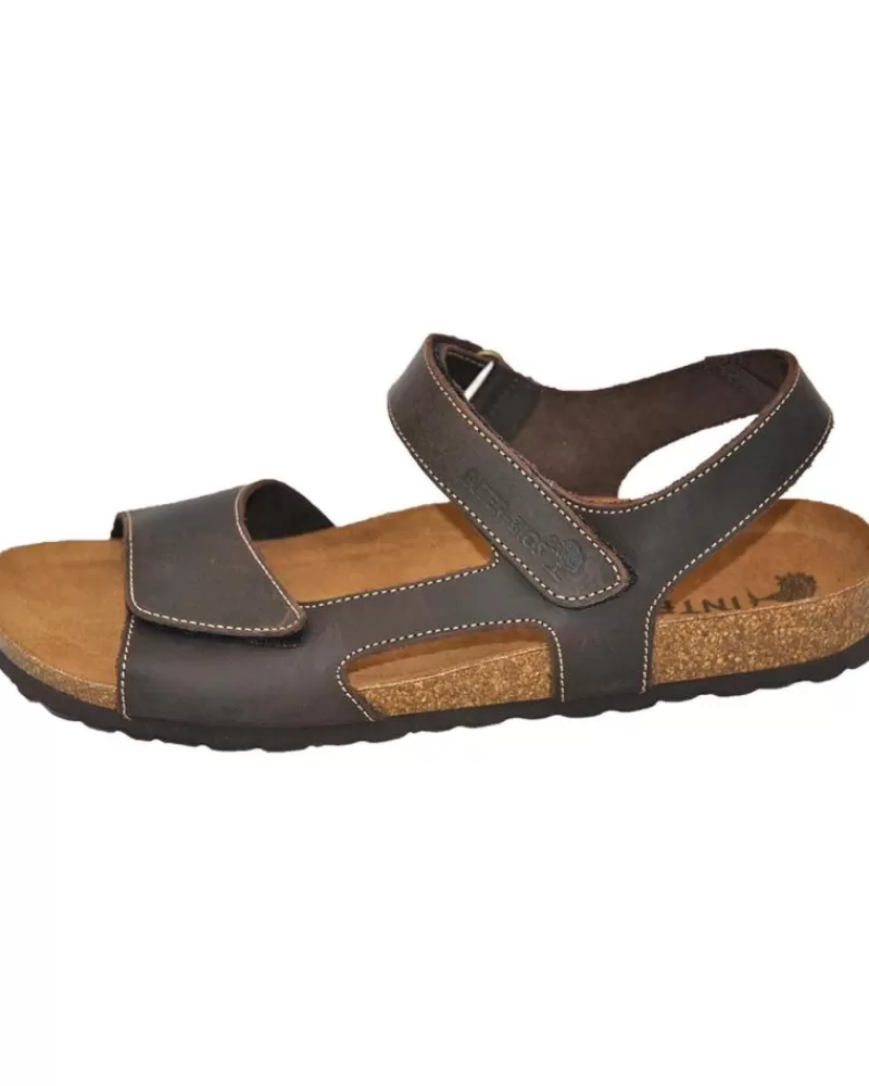 Man INTERBIOS Man Sandals Inter-Bios 9536 Sandalia Piel Bio Hombre Pardo Moka