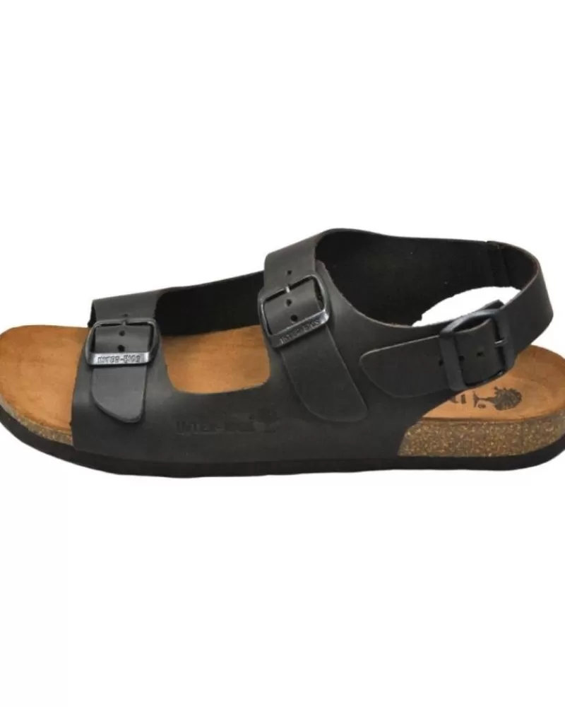 Man INTERBIOS Man Sandals Inter-Bios 9560 Sandalia Piel Bio Hombre Moka