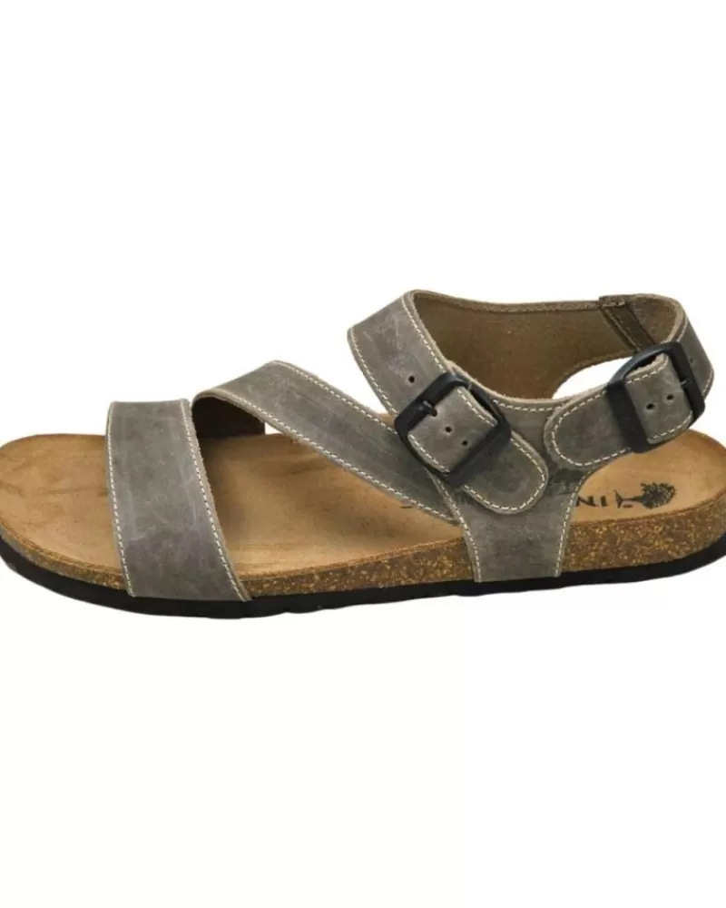 Man INTERBIOS Man Sandals Inter-Bios - Sandalia De Piel Bio Con Cuna Para Hombre Mod Pardo