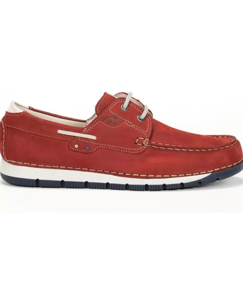 Man FLUCHOS Man Shoes Nautico Andrey Terracota De Rojo