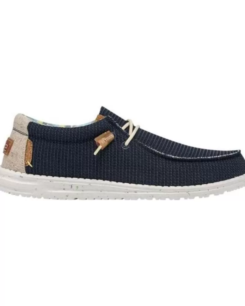 Man HEY DUDE Man Shoes Wally Eco Stretch Azul