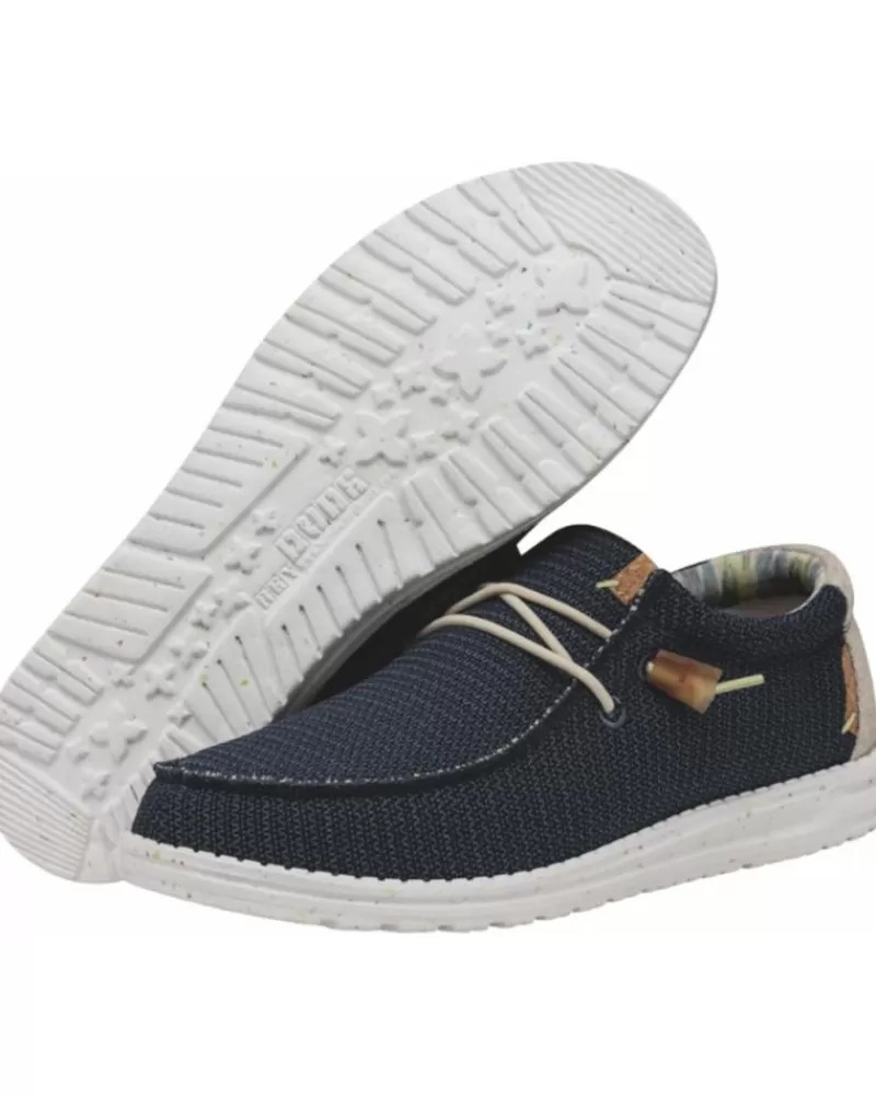 Man HEY DUDE Man Shoes Wally Eco Stretch Azul