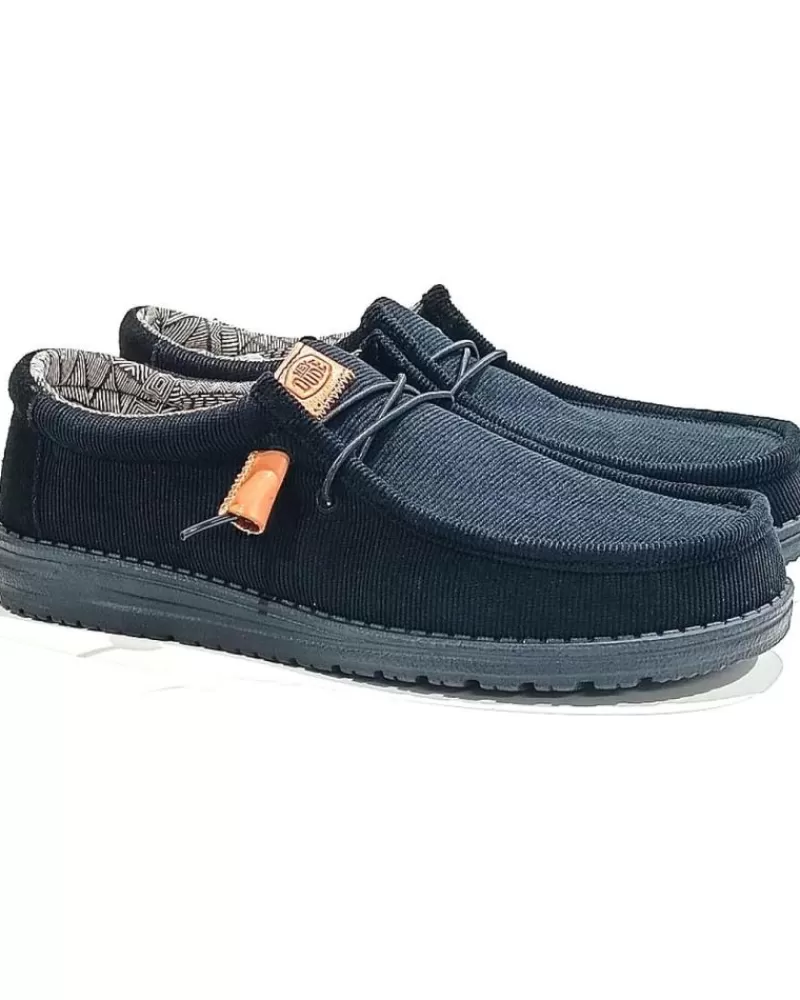 Man HEY DUDE Man Shoes Zapatilla De Lona Con Suela De Goma Negro