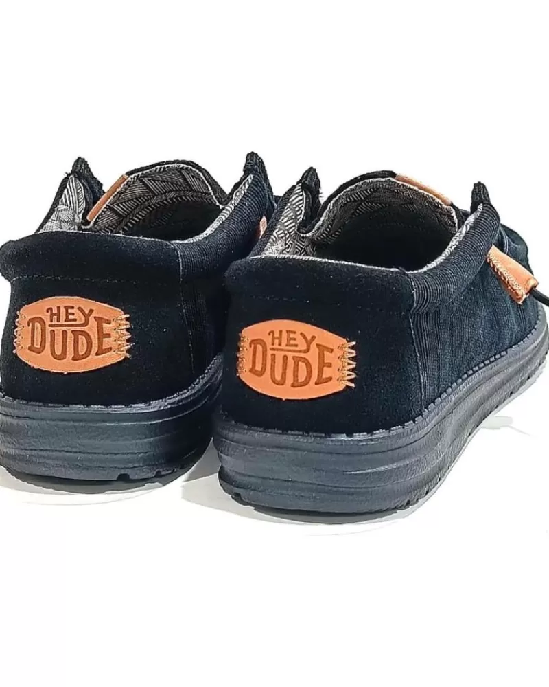 Man HEY DUDE Man Shoes Zapatilla De Lona Con Suela De Goma Negro