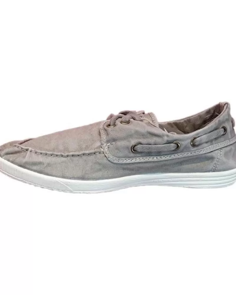 Man NATURAL WORLD Man Shoes 303E H - 48 Old Elbrus Nautico Enzimati Gris Claro