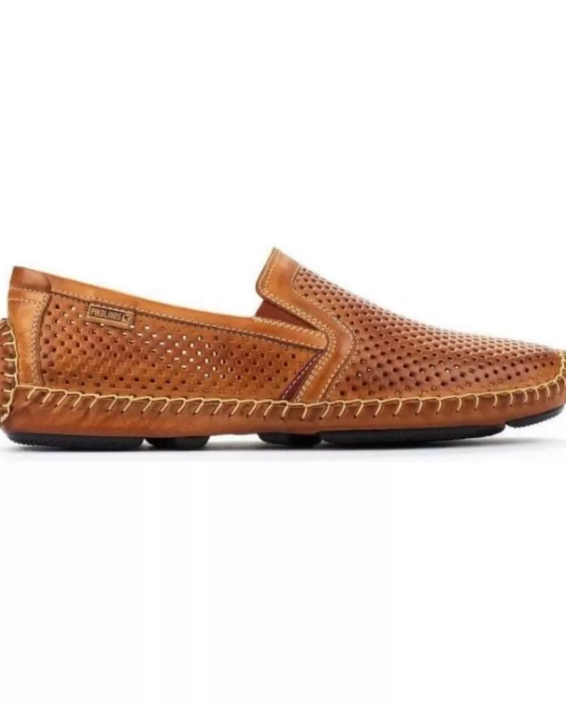 Man PIKOLINOS Man Shoes Zapatos Piel Microperforados Brandy