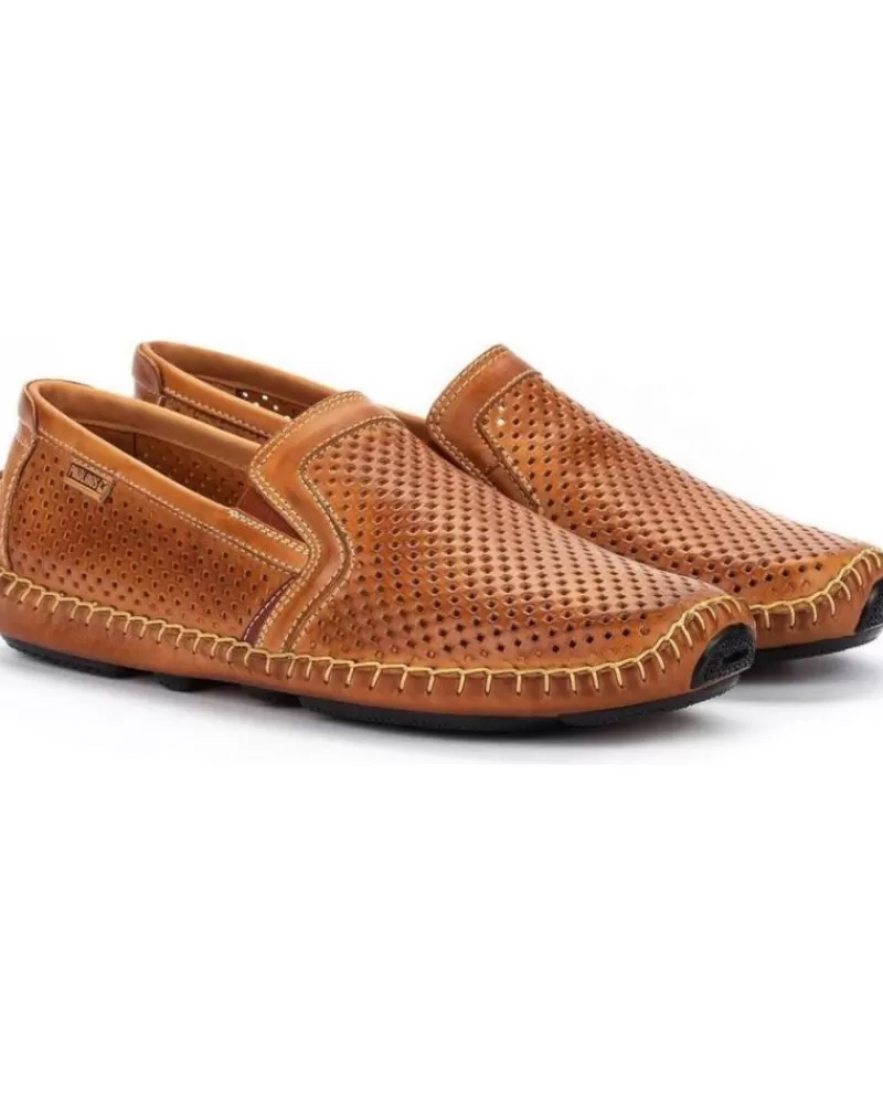 Man PIKOLINOS Man Shoes Zapatos Piel Microperforados Brandy