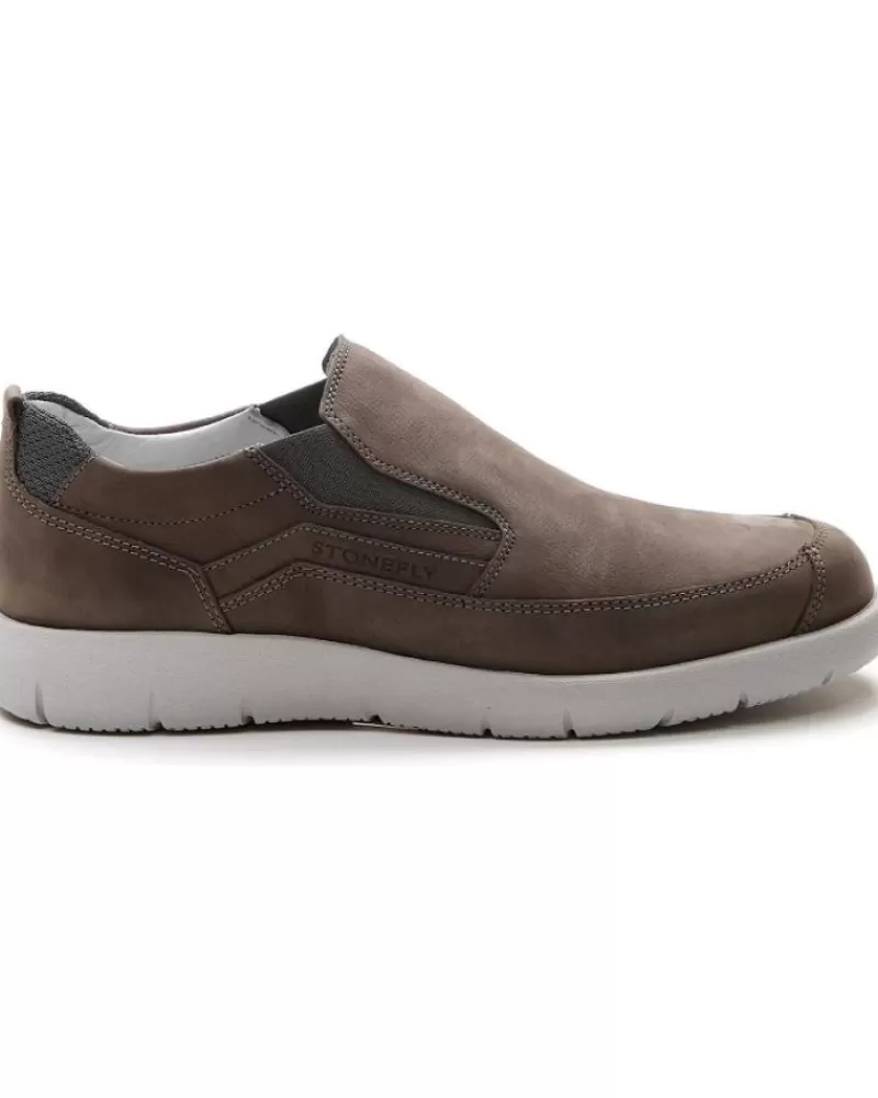 Man STONEFLY Man Shoes Stream 22 Nabuk-Textile 219015 Marrn Gris