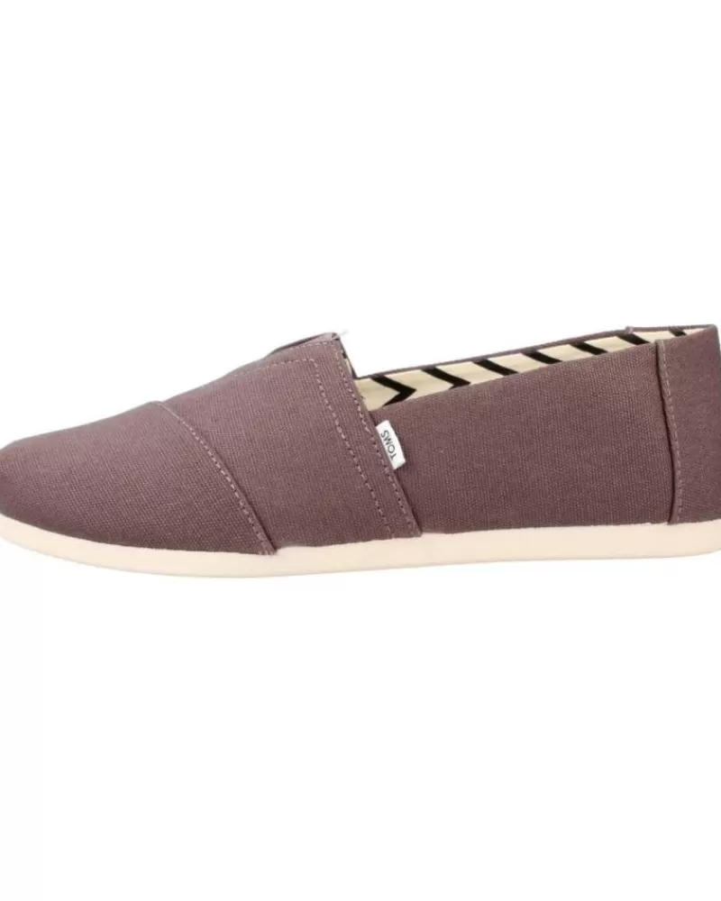 Man TOMS Man Shoes Ash Recycled Cotton Canvas Marron
