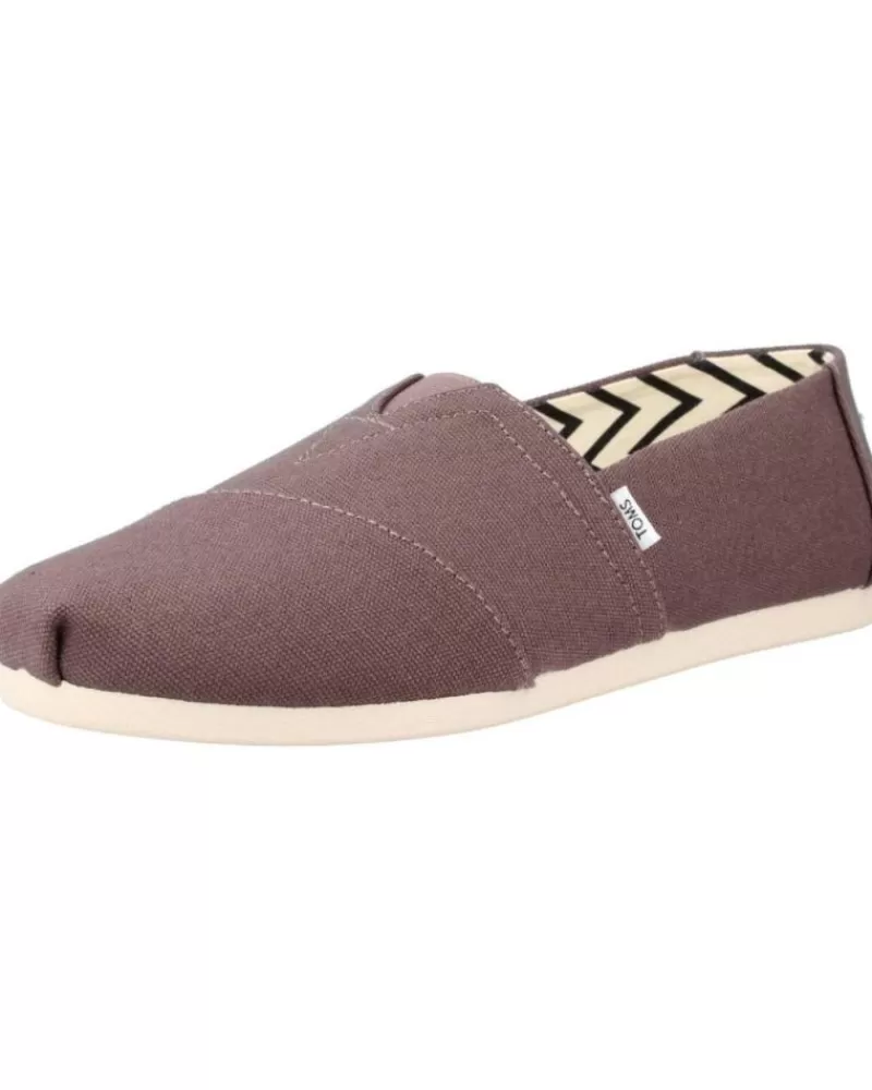 Man TOMS Man Shoes Ash Recycled Cotton Canvas Marron