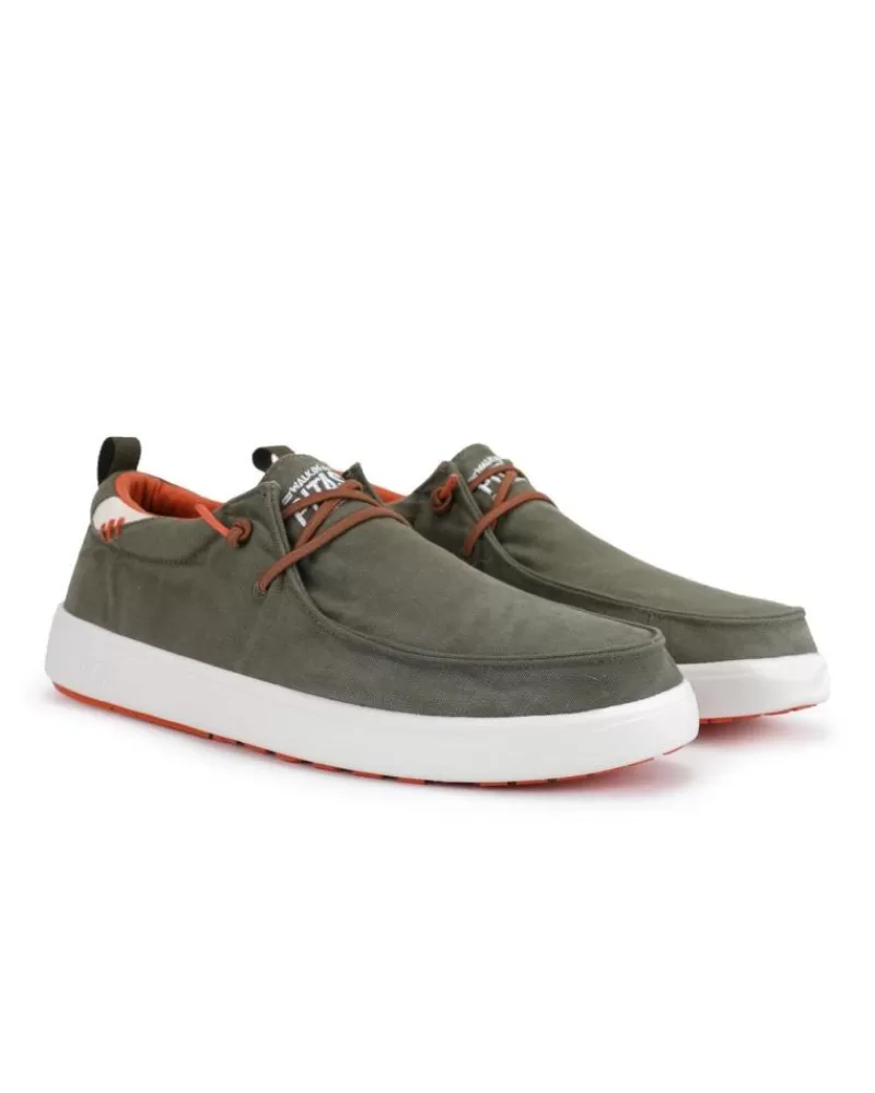 Man WALK IN PITAS Man Shoes Wallaby Coast Suela Blanca Kaki
