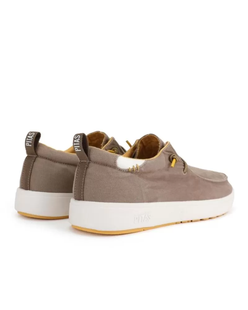 Man WALK IN PITAS Man Shoes Wallaby Coast Suela Blanca Topo