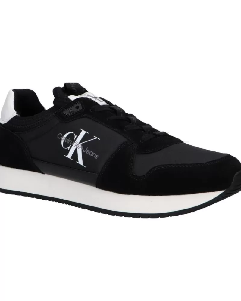 Man CALVIN KLEIN Man Zapatillas Deporte Ym0Ym00553 Sock Laceup 0Gq Black-Bright White