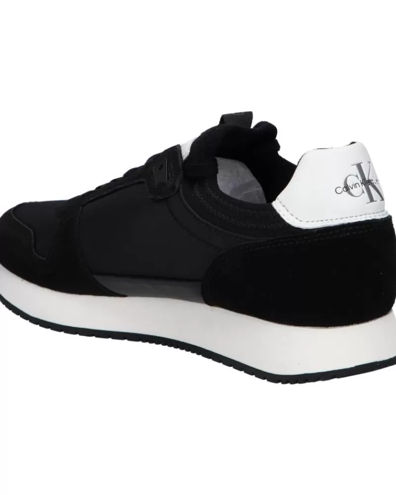 Man CALVIN KLEIN Man Zapatillas Deporte Ym0Ym00553 Sock Laceup 0Gq Black-Bright White