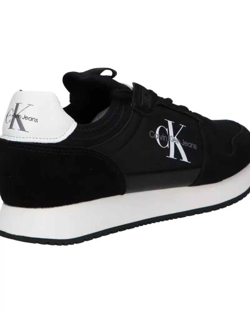 Man CALVIN KLEIN Man Zapatillas Deporte Ym0Ym00553 Sock Laceup 0Gq Black-Bright White