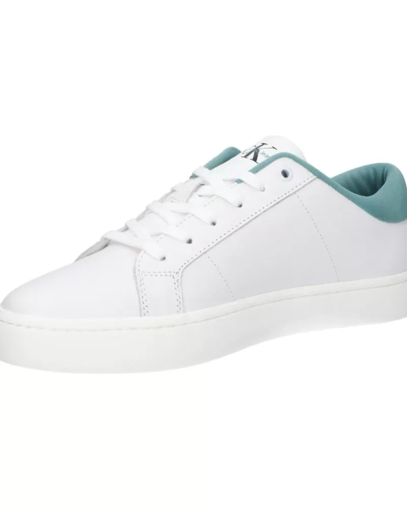 Man CALVIN KLEIN Man Zapatillas Deporte Ym0Ym00864 Classic Cupsole 01T Bright White- Oil Blue