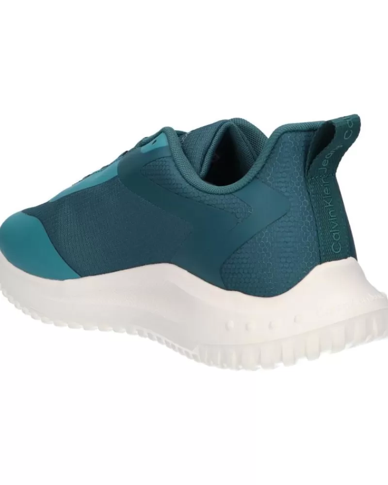 Man CALVIN KLEIN Man Zapatillas Deporte Ym0Ym00968 Eva Runner Low Lace 0G2 Deep Teal-Creamy White
