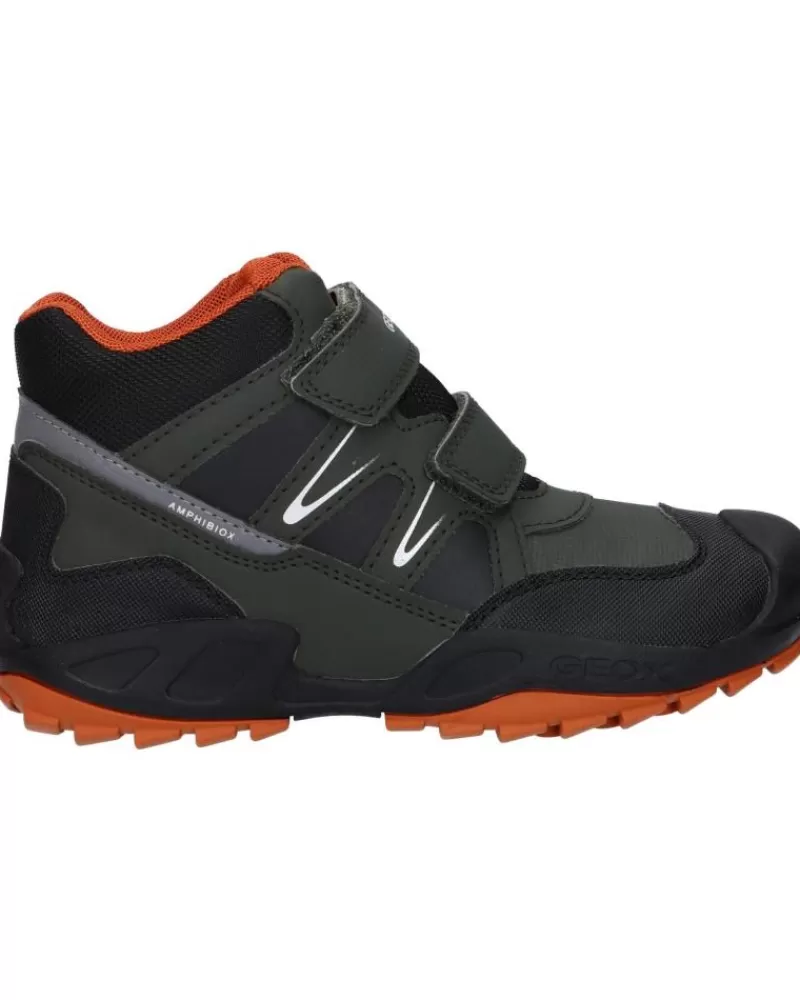 Boy GEOX Sports Shoes-Woman And Boy Mid Boots J261Wa 0Cefu J New Savage Boy B A Ca37L Military-Dk Orange