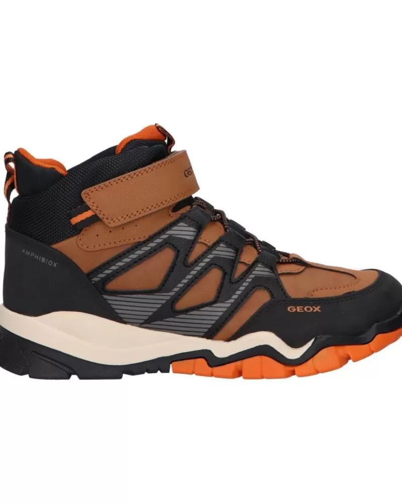 Boy GEOX Sports Shoes-Woman And Boy Mid Boots J26Hbc 0Mefu J Montrack Boy B Abx C0275 Lt Brown-Black