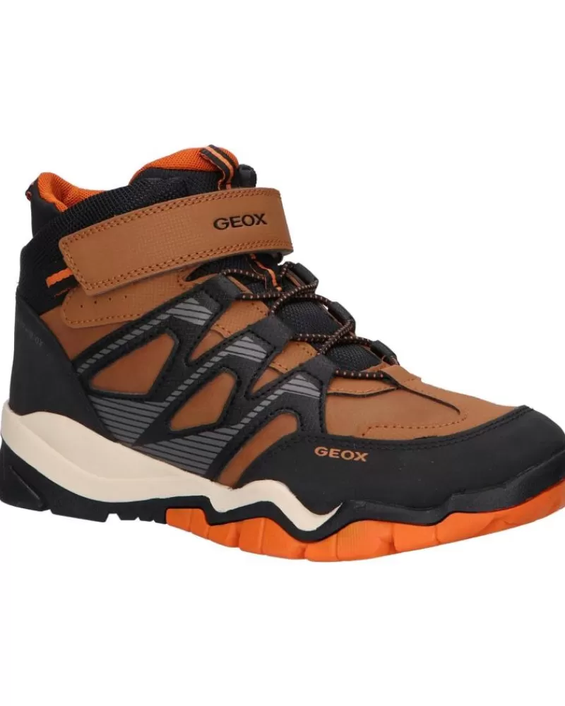 Boy GEOX Sports Shoes-Woman And Boy Mid Boots J26Hbc 0Mefu J Montrack Boy B Abx C0275 Lt Brown-Black