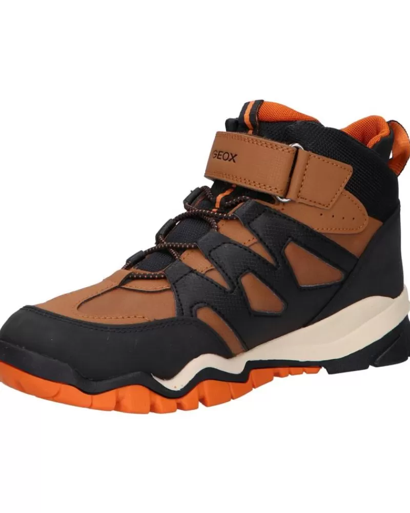 Boy GEOX Sports Shoes-Woman And Boy Mid Boots J26Hbc 0Mefu J Montrack Boy B Abx C0275 Lt Brown-Black