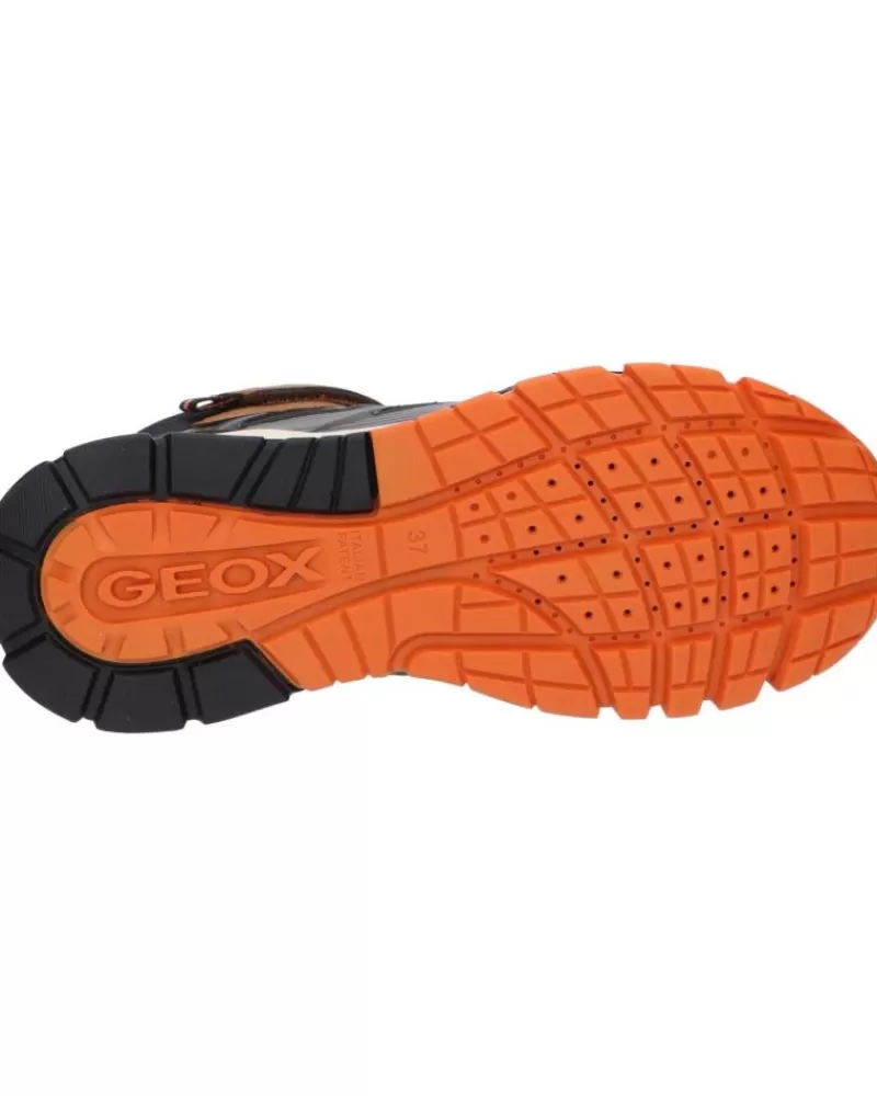 Boy GEOX Sports Shoes-Woman And Boy Mid Boots J26Hbc 0Mefu J Montrack Boy B Abx C0275 Lt Brown-Black