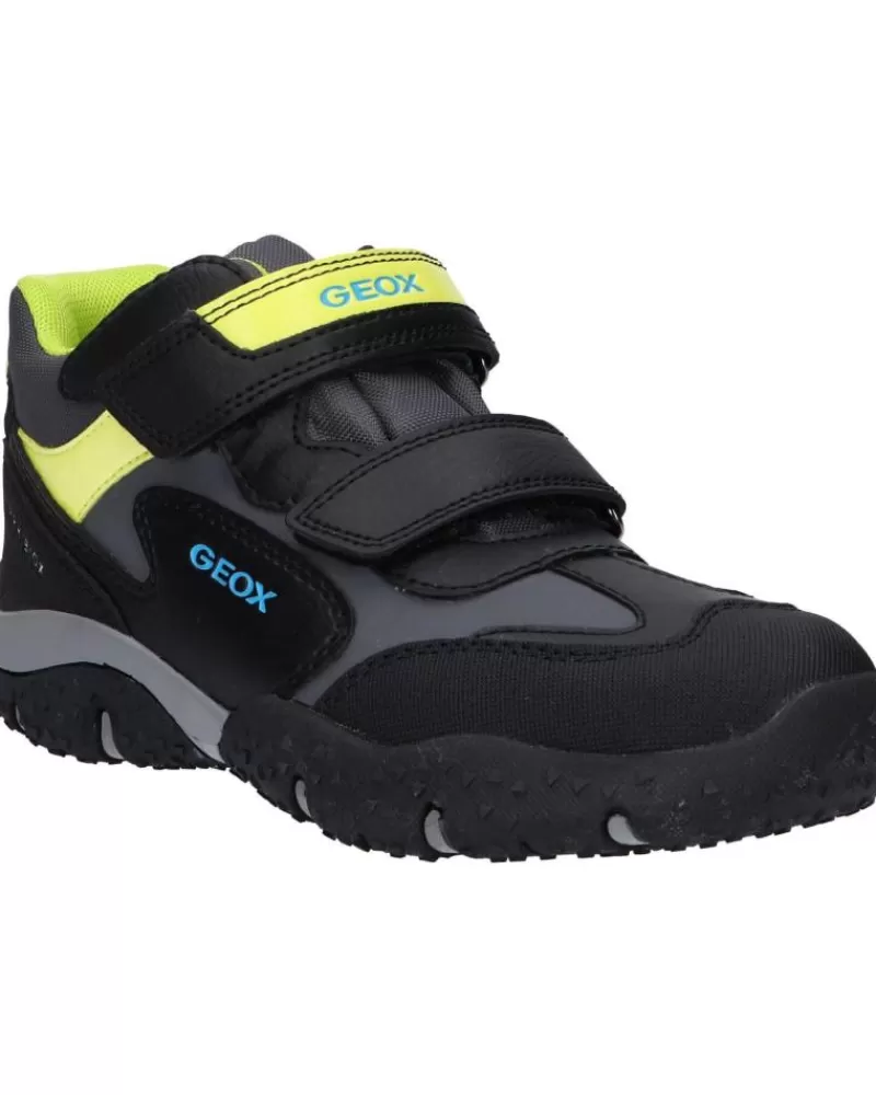 Boy GEOX Sports Shoes-Woman And Boy Trainers J2642A 050Bu Jr Baltic Boy B Abx C0802 Black-Lime