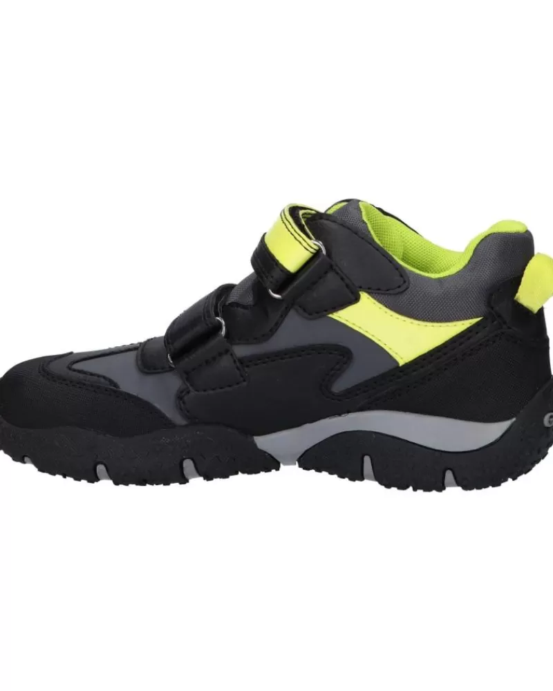 Boy GEOX Sports Shoes-Woman And Boy Trainers J2642A 050Bu Jr Baltic Boy B Abx C0802 Black-Lime