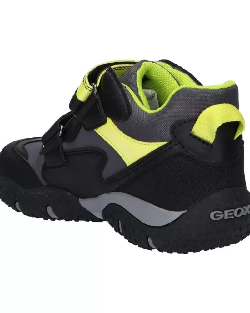 Boy GEOX Sports Shoes-Woman And Boy Trainers J2642A 050Bu Jr Baltic Boy B Abx C0802 Black-Lime
