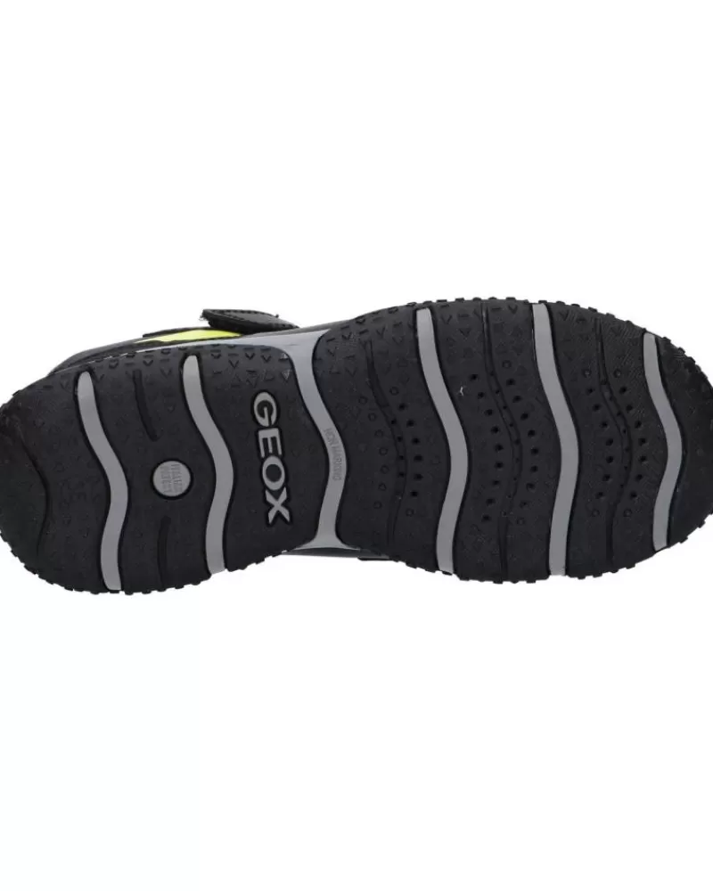 Boy GEOX Sports Shoes-Woman And Boy Trainers J2642A 050Bu Jr Baltic Boy B Abx C0802 Black-Lime