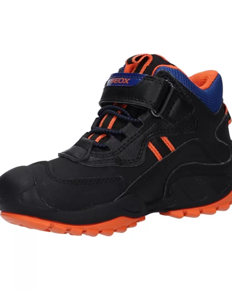 Boy GEOX Boots-Woman And Girl And Boy Boots J261Wb 0Cebu J New Savage Boy B A C0399 Black-Orange