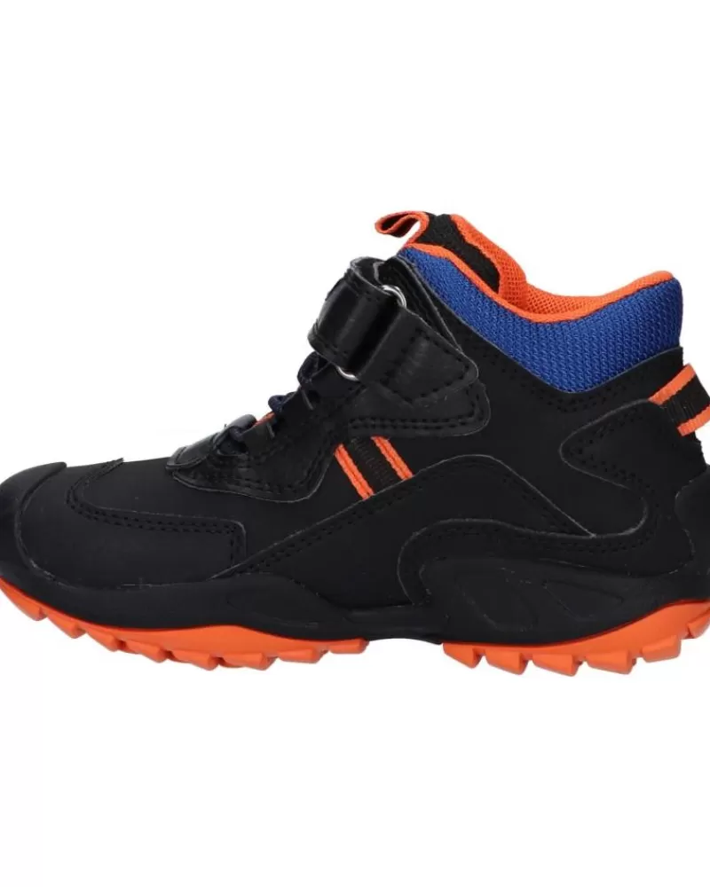 Boy GEOX Boots-Woman And Girl And Boy Boots J261Wb 0Cebu J New Savage Boy B A C0399 Black-Orange