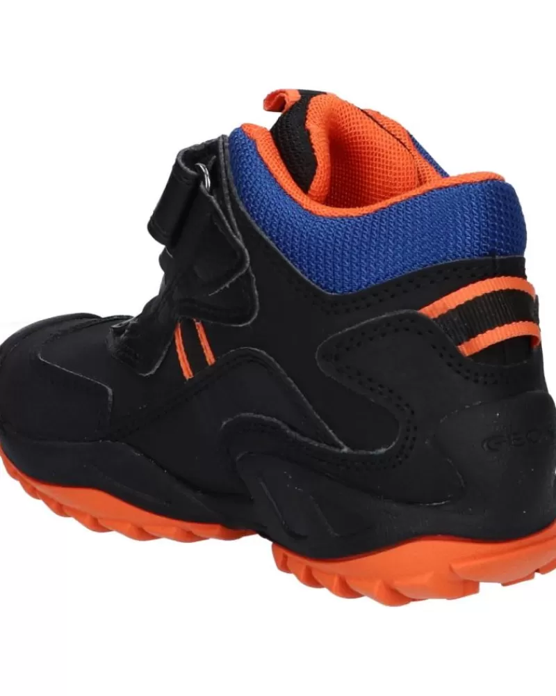 Boy GEOX Boots-Woman And Girl And Boy Boots J261Wb 0Cebu J New Savage Boy B A C0399 Black-Orange