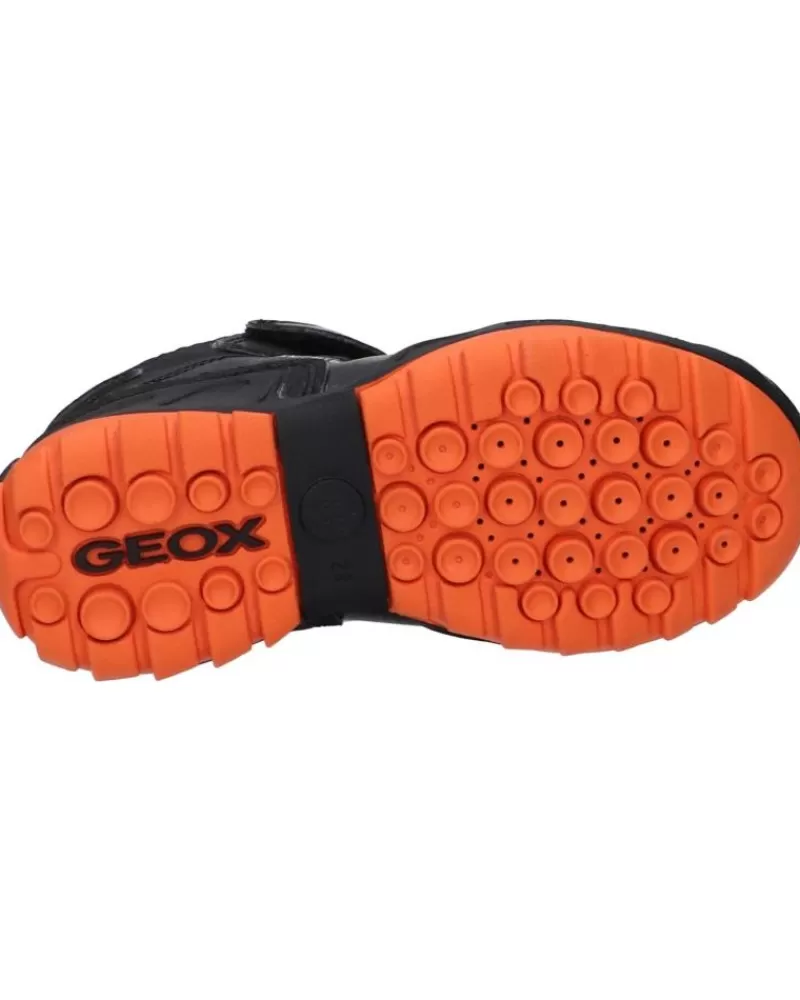 Boy GEOX Boots-Woman And Girl And Boy Boots J261Wb 0Cebu J New Savage Boy B A C0399 Black-Orange