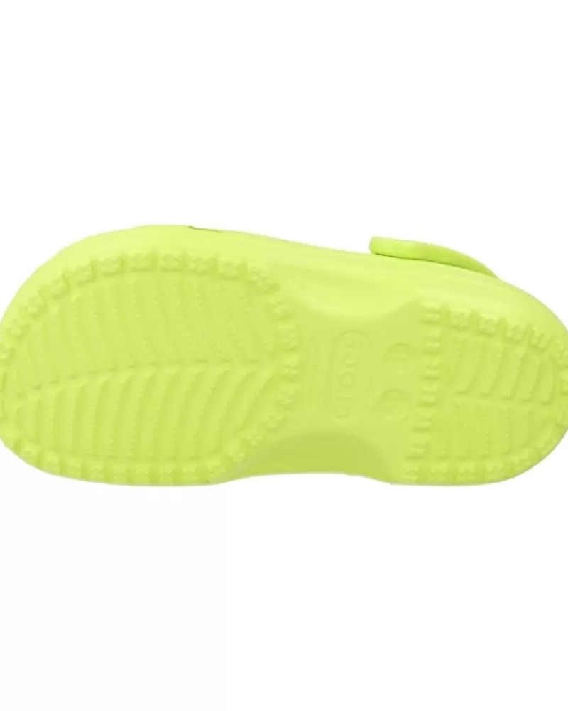 Boy CROCS Clogs-Woman And Girl And Boy Flip Flops Classic U Verde