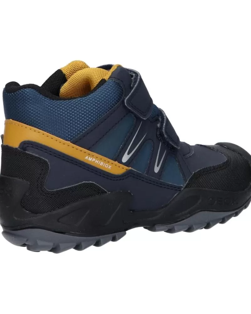 Boy GEOX Mid Boots-Woman And Girl And Boy J261Wa 0Cefu J New Savage Boy B A C0916 Navy-Ochreyellow