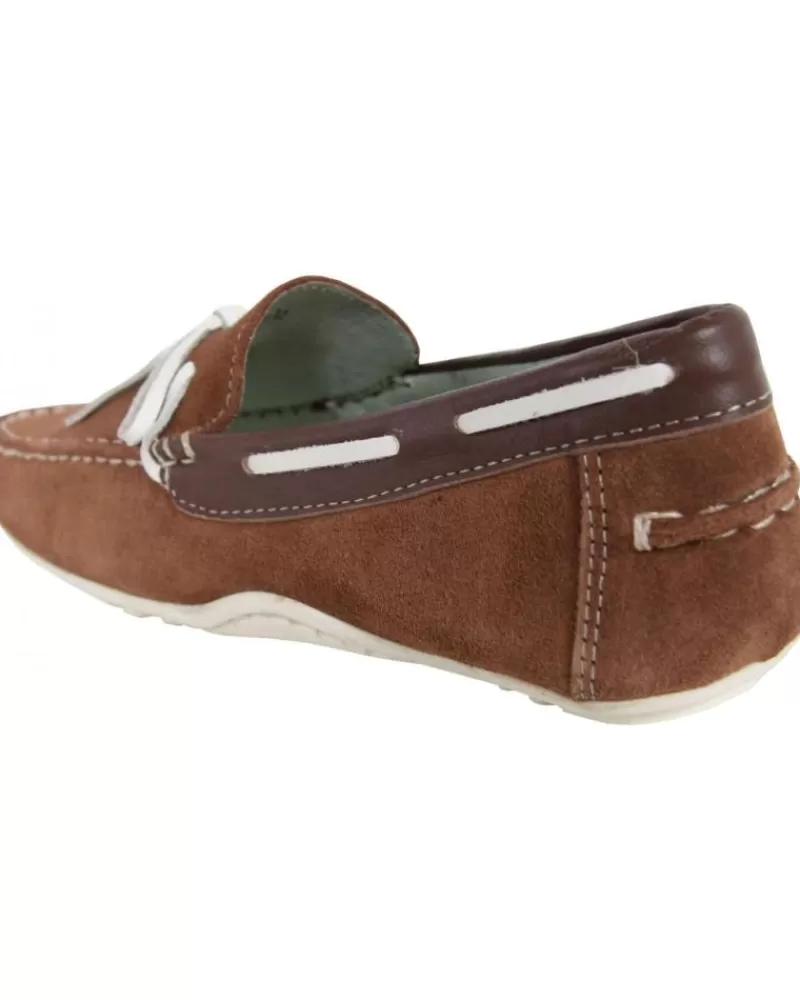 Boy MTNG Moccasins-Woman And Girl And Boy Mocasines 83515 Ante Marron Oscuro