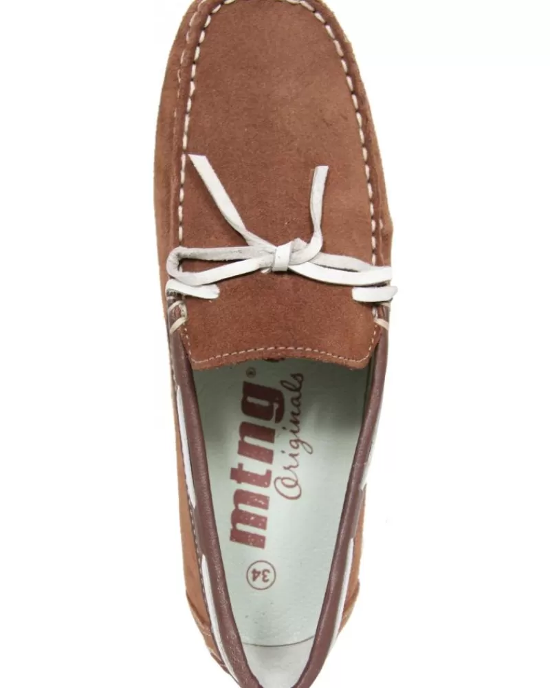 Boy MTNG Moccasins-Woman And Girl And Boy Mocasines 83515 Ante Marron Oscuro