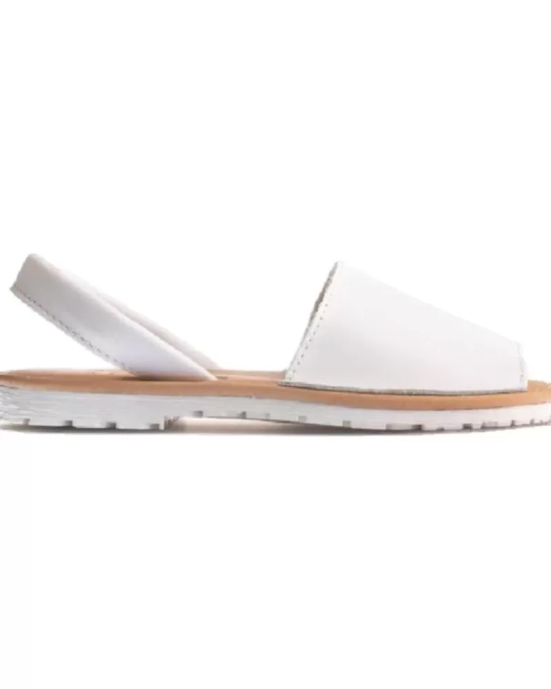 Boy PABLOSKY Sandals-Woman And Girl And Boy Sandals - Sandalia Piel Unisex Menorquina 00 Blanco