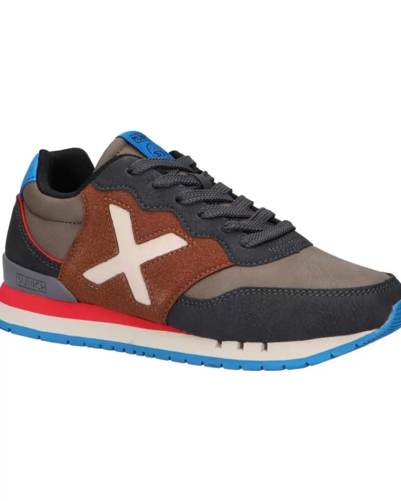 Boy MUNICH Sports Shoes-Woman And Girl And Boy Trainers 1690153 Dash Kid Marron - Marino