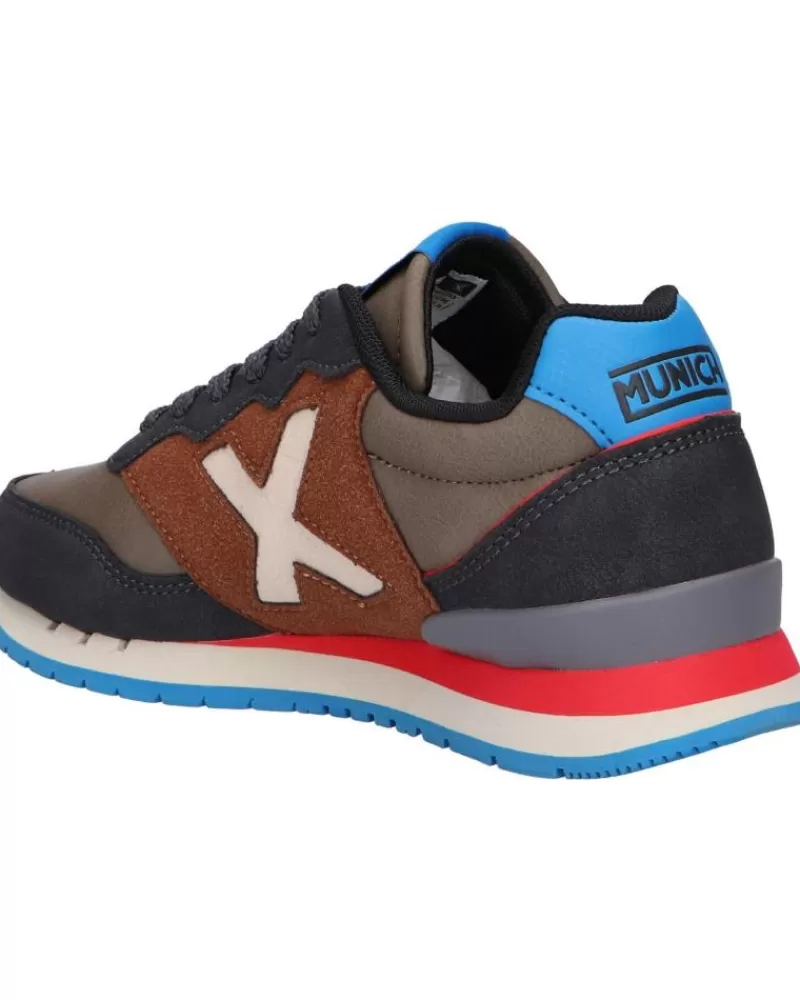 Boy MUNICH Sports Shoes-Woman And Girl And Boy Trainers 1690153 Dash Kid Marron - Marino