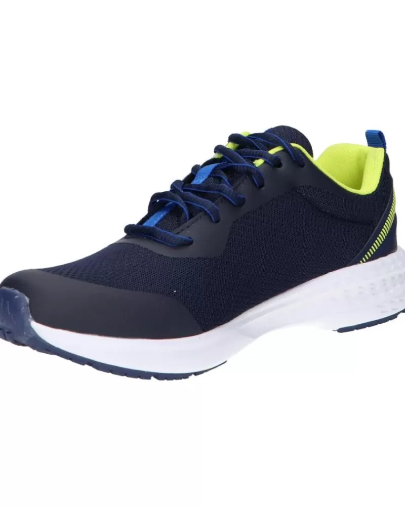 Boy KAPPA Sports Shoes-Woman And Girl And Boy Zapatillas Deporte 381F58W Logo Glinch 2 Kid Blue Marine-Green Lime