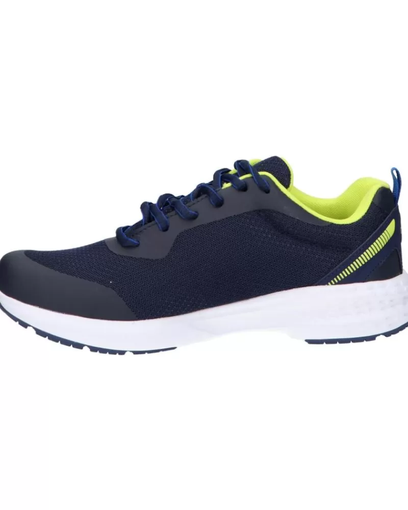 Boy KAPPA Sports Shoes-Woman And Girl And Boy Zapatillas Deporte 381F58W Logo Glinch 2 Kid Blue Marine-Green Lime