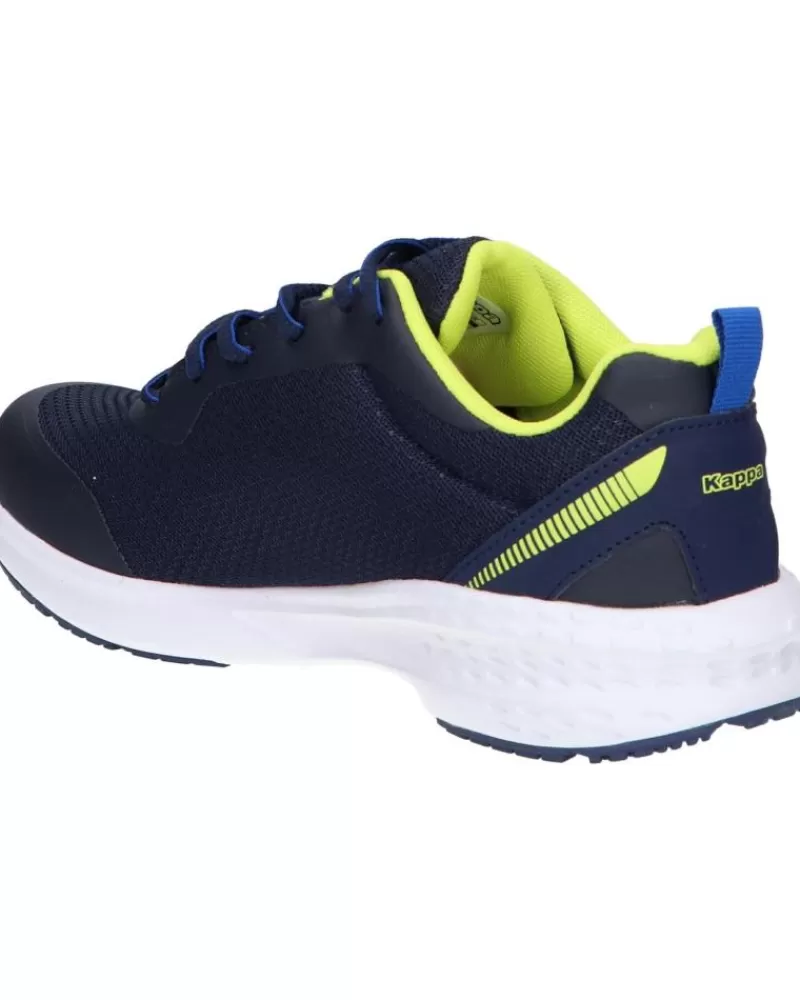 Boy KAPPA Sports Shoes-Woman And Girl And Boy Zapatillas Deporte 381F58W Logo Glinch 2 Kid Blue Marine-Green Lime